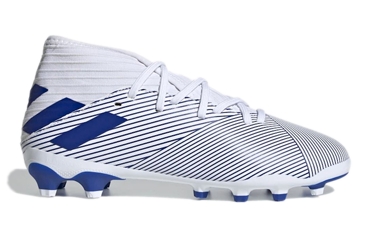 Order 兒童 adidas Nemeziz 19.3 MG 耐磨舒適 中筒足球鞋 白藍