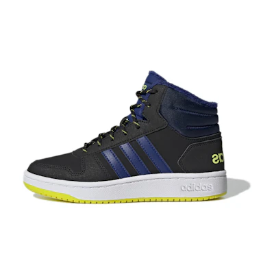 (Youth) adidas neo Hoops 2.0 'Black Blue Neon Yellow'