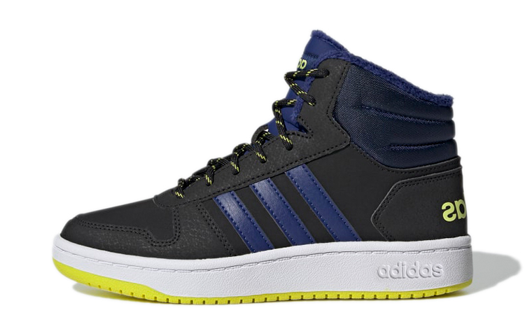 (Youth) adidas neo Hoops 2.0 'Black Blue Neon Yellow' GZ7797