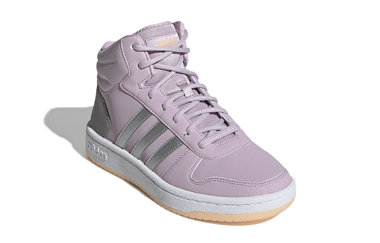 (Youth) adidas neo Hoops 2.0 Mid K Shoes Purple/Silver 圖 3