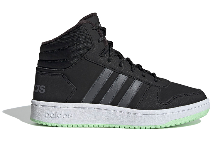 (Youth) adidas neo Hoops 2.0 Mid Shoes 'Black Grey' 圖 2