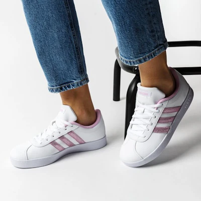 (JR) adidas neo Vl Court K ''Bianco Viola'' FY8904 Sizing (JR) adidas neo Vl Court K ''Bianco Viola'' FY8904