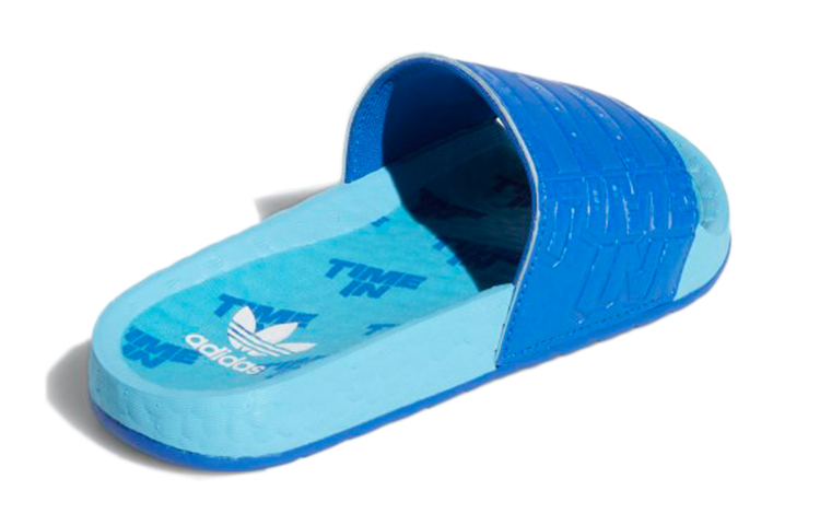 Purchase (JR) adidas Ninja Time In x Originals Adilette Boost 'Ocean Blue' Biru Laut GZ3763