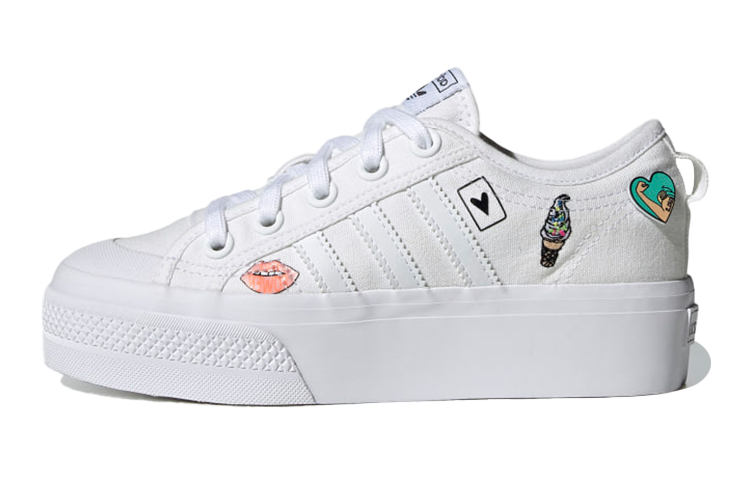(Youth) adidas Nizza Platform J 'White Illustration' FY2531