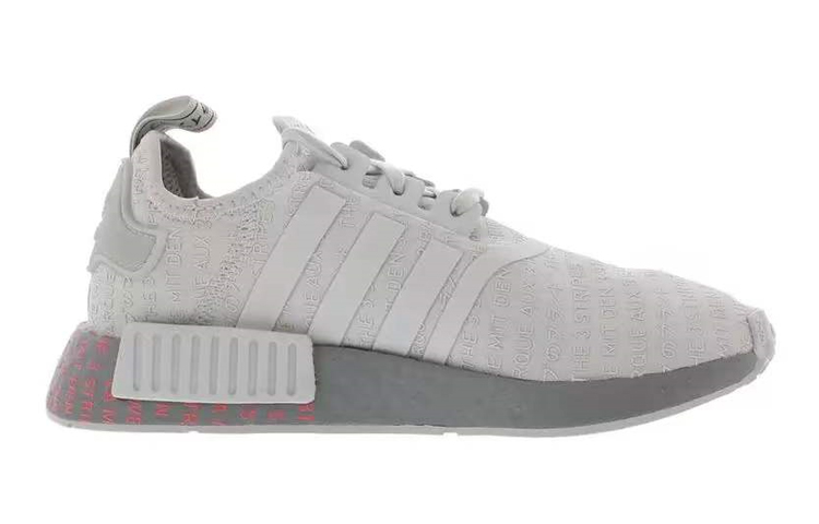 (Youth) adidas NMD_R1 J 'All Over Print - Light Grey Signal Pink' 圖 2