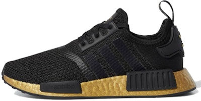 (Youth) adidas NMD_R1 J 'Black Gold Metallic' FW7692 (Youth) adidas NMD_R1 J 'Black Gold Metallic' FW7692