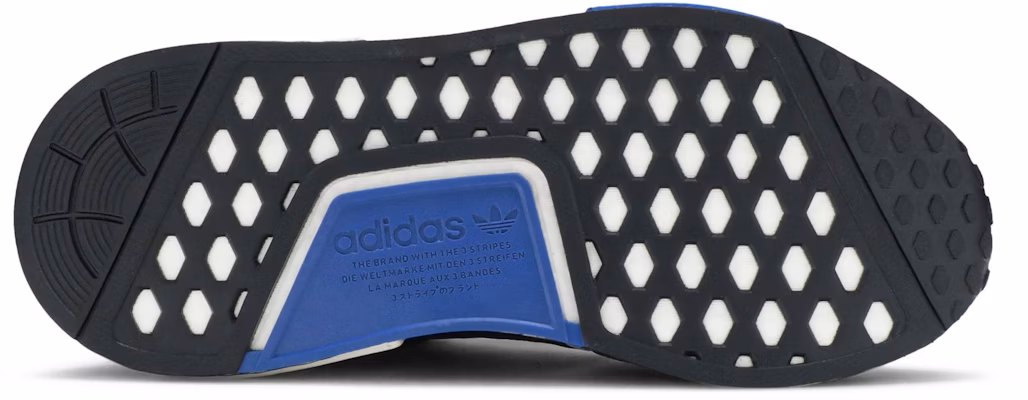 大童 adidas originals NMD_R1 J 彈幕 減震防滑 兒童休閒鞋 黑白藍 Shop 大童 adidas originals NMD_R1 J 彈幕 減震防滑 兒童休閒鞋 黑白藍