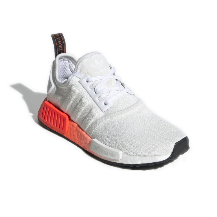 Order (JR) NMD_R1 J フェーディンググリッチ (白/ソーラーレッド) EF5860