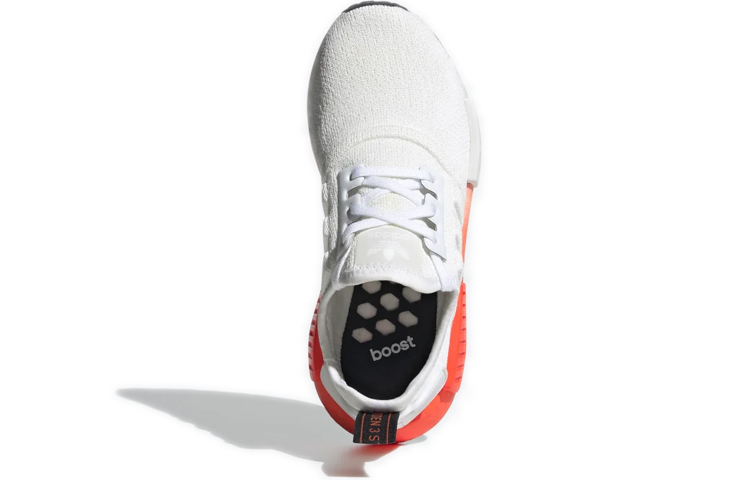 Shop (JR) NMD_R1 J フェーディンググリッチ (白/ソーラーレッド) EF5860