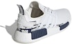 Shop (JR) adidas NMD_R1 J 'Wordmark Heel Stripe - Putih Kristal Navy' S42838
