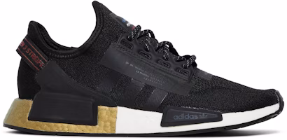 (Youth) adidas NMD_R1 V2 J 'Black Gold Metallic' FW8048 (Youth) adidas NMD_R1 V2 J 'Black Gold Metallic' FW8048