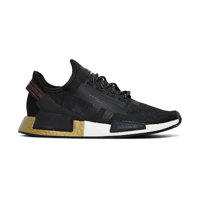 (Youth) adidas NMD_R1 V2 J 'Black Gold Metallic'