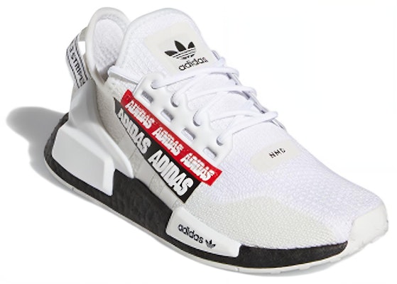 (Youth) adidas NMD_R1 V2 J 'Overbranded - Cloud White' H02539 Lookbook (Youth) adidas NMD_R1 V2 J 'Overbranded - Cloud White' H02539