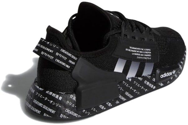 (Youth) adidas NMD_R1 V2 J 'Script - Black' GX1123 Shop (Youth) adidas NMD_R1 V2 J 'Script - Black' GX1123