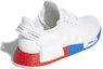 Lookbook (JR) 아디다스 NMD_R1 V2 J '화이트 루쉬 레드 블루' FX4150
