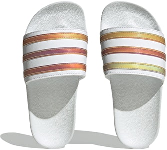 (Youth) adidas Originals Adilette Slides 'Cloud White Multicolor' HQ8547 Shop (Youth) adidas Originals Adilette Slides 'Cloud White Multicolor' HQ8547