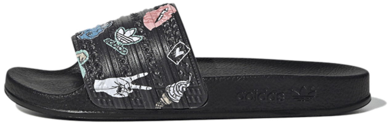 (Youth) adidas Adilette Slide J 'Empowering Graphics - Black' FX6350 Buy (Youth) adidas Adilette Slide J 'Empowering Graphics - Black' FX6350
