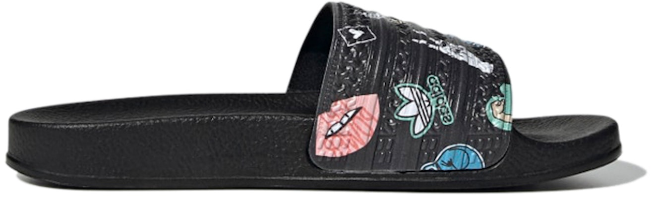 (Youth) adidas Adilette Slide J 'Empowering Graphics - Black' FX6350 Order (Youth) adidas Adilette Slide J 'Empowering Graphics - Black' FX6350