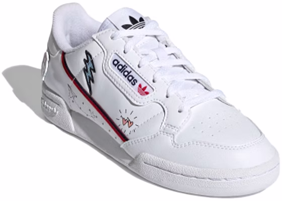 (PS) adidas Originals Continental 80 J 'Putih Biru Merah' FX6067 Lookbook (PS) adidas Originals Continental 80 J 'Putih Biru Merah' FX6067