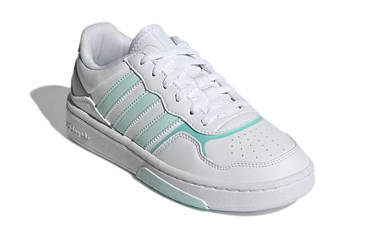 Lookbook 大童 adidas Originals Courtic 休閒 耐磨輕便 低幫 兒童板鞋 白綠