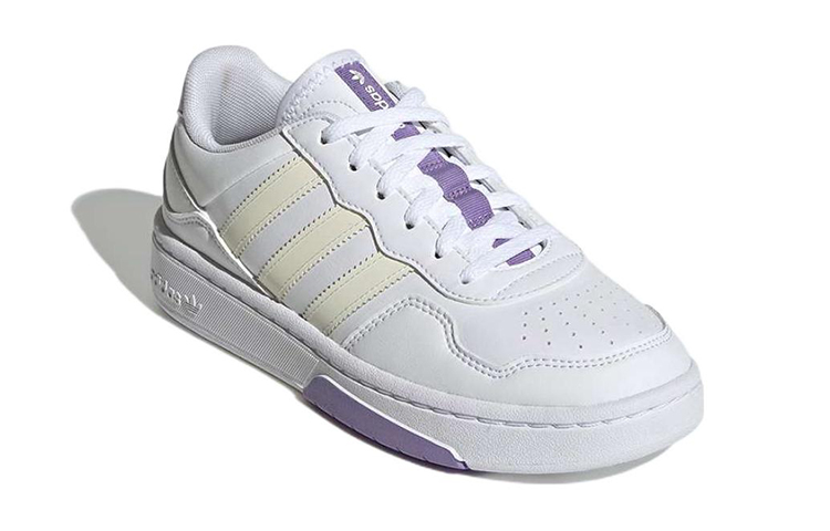 Lookbook 大童 adidas Originals Courtic J 休閒 防滑耐磨 低幫 兒童板鞋 白紫