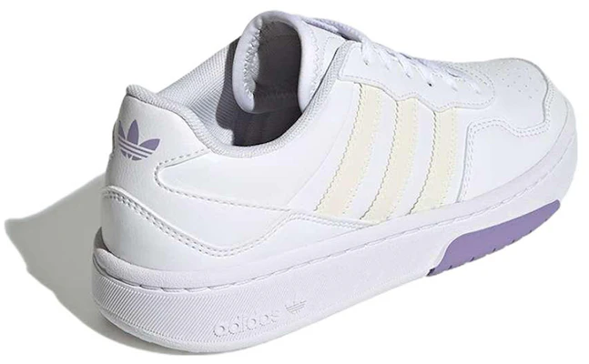 大童 adidas Originals Courtic J 休閒 防滑耐磨 低幫 兒童板鞋 白紫 Shop 大童 adidas Originals Courtic J 休閒 防滑耐磨 低幫 兒童板鞋 白紫