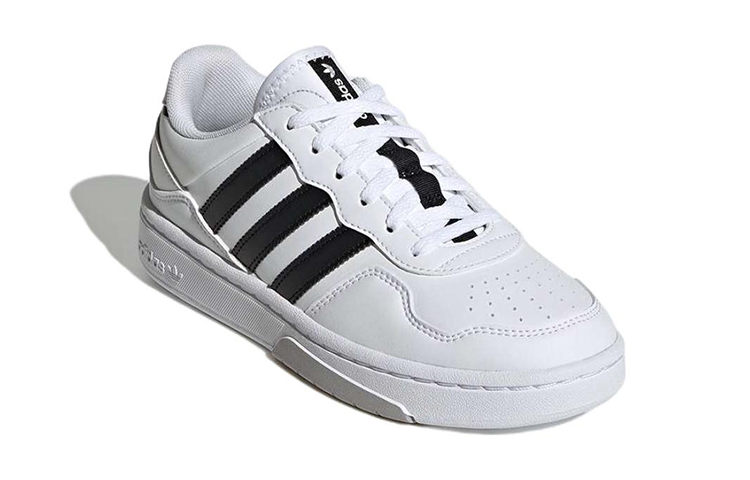 Lookbook 大童 adidas originals Courtic J 休閒 防滑耐磨 低筒 童鞋 板鞋 白黑