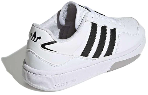 大童 adidas originals Courtic J 休閒 防滑耐磨 低筒 童鞋 板鞋 白黑 Shop 大童 adidas originals Courtic J 休閒 防滑耐磨 低筒 童鞋 板鞋 白黑