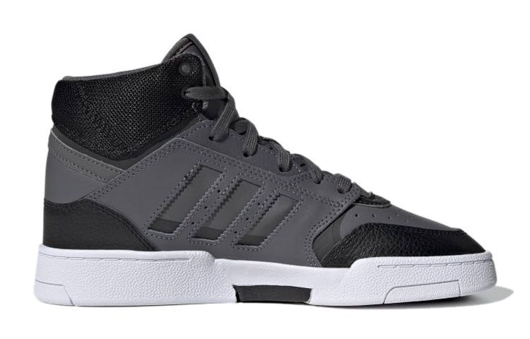 (Youth) adidas Originals Drop Step J 'Black Grey High-Top' 圖 2