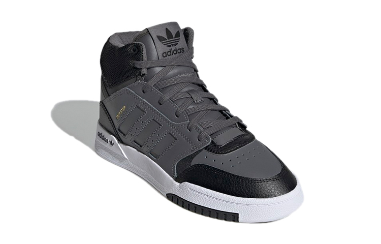 (Youth) adidas Originals Drop Step J 'Black Grey High-Top' 圖 3