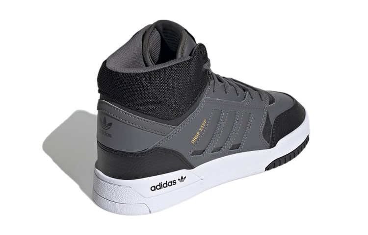 (Youth) adidas Originals Drop Step J 'Black Grey High-Top' 圖 4