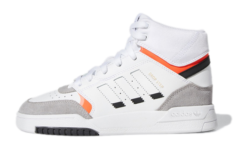 (Youth) adidas Original Drop Step Competition Running Shoes 'White Grey Orange'