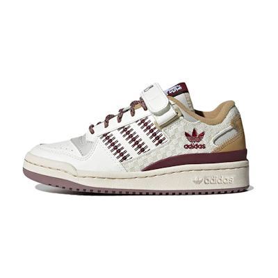 (Youth) adidas Originals Forum Low Classic Shoes 'White Burgundy'