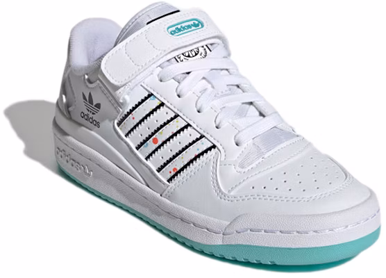 adidas originals Forum Low J x Kevin Lyon 'White Black Blue' H01440 Lookbook adidas originals Forum Low J x Kevin Lyon 'White Black Blue' H01440