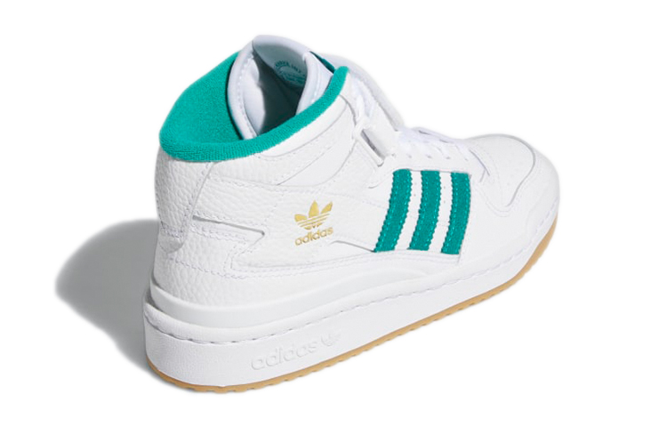 Shop (JR) adidas Originals Forum Mid 'Awan Putih Glory Hijau' Kasut H00733