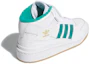 Shop (JR) adidas Originals Forum Mid 'Awan Putih Glory Hijau' Kasut H00733