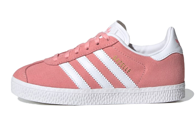 (Youth) adidas originals Gazelle J Shoes Pink/White/Golden EF5644
