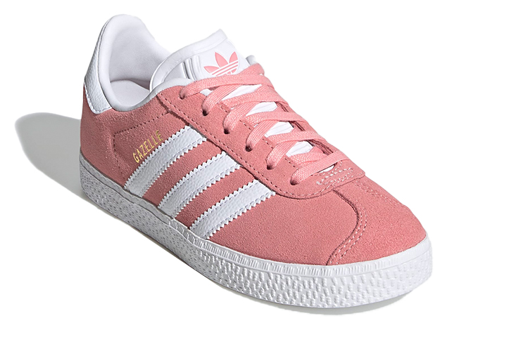 Lookbook (JR) adidas Originals Gazelle J Schuhe Rosa/Weiß/Gold EF5644