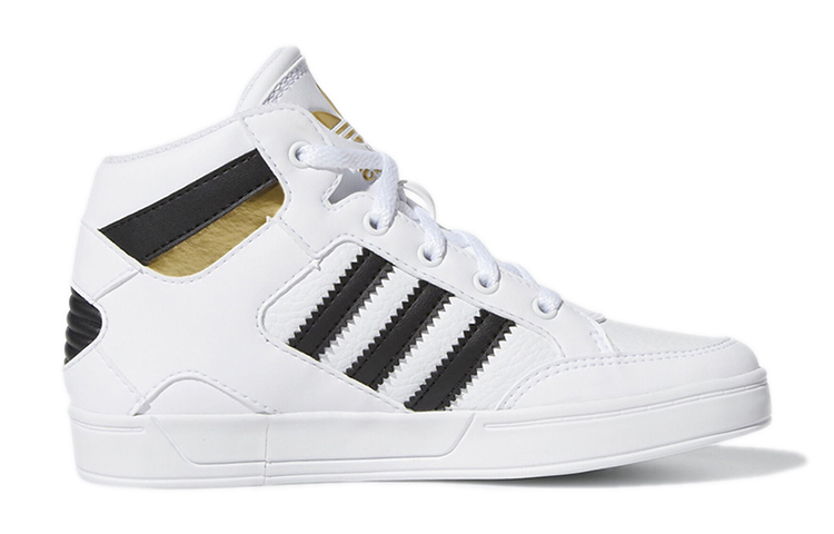 (Youth) adidas Originals Hard Court Hi Shoes 'White Black Gold' 圖 2