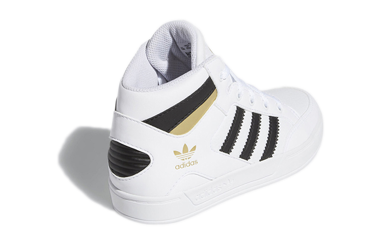 (Youth) adidas Originals Hard Court Hi Shoes 'White Black Gold' 圖 4