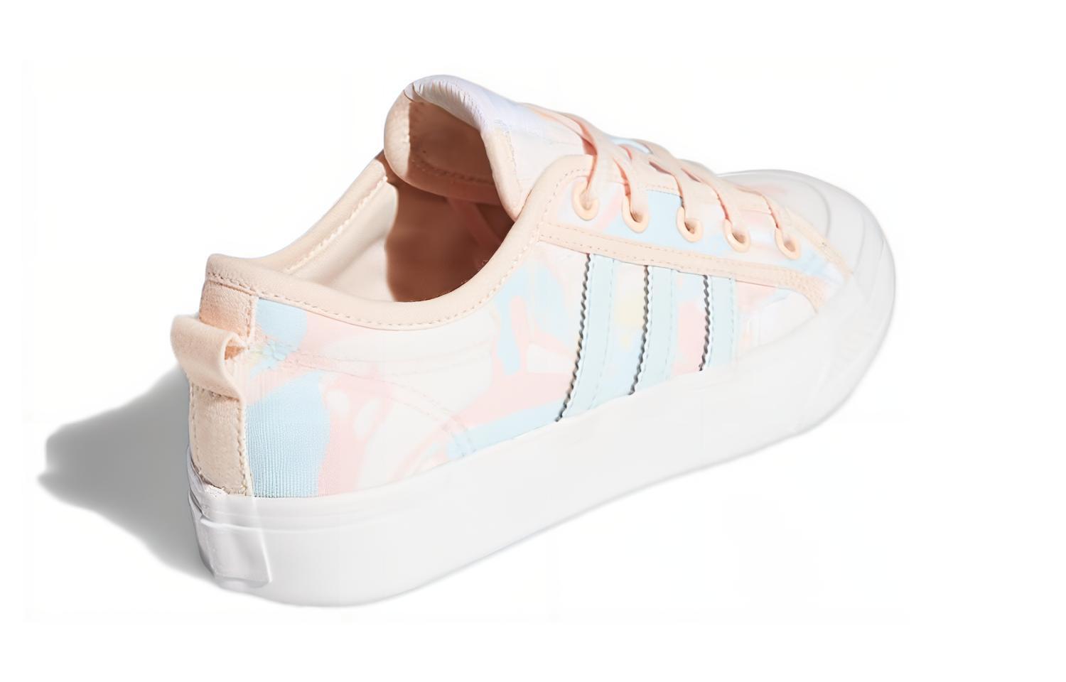 Shop 大童 adidas originals NIZZA 低筒 兒童板鞋 粉紅色