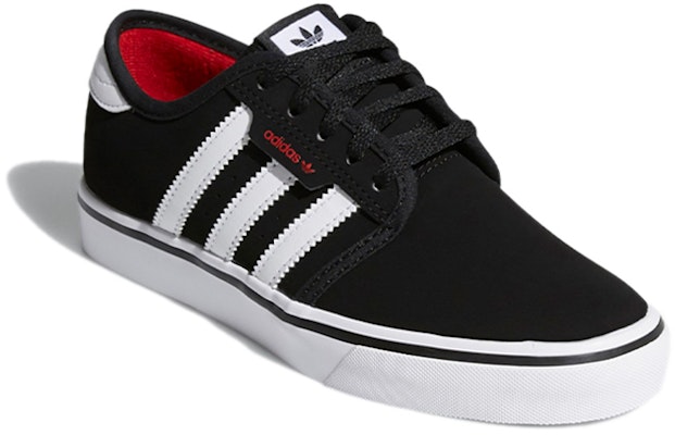 (Youth) adidas Originals Seeley J 'Black White Red' BY4078 Lookbook (Youth) adidas Originals Seeley J 'Black White Red' BY4078