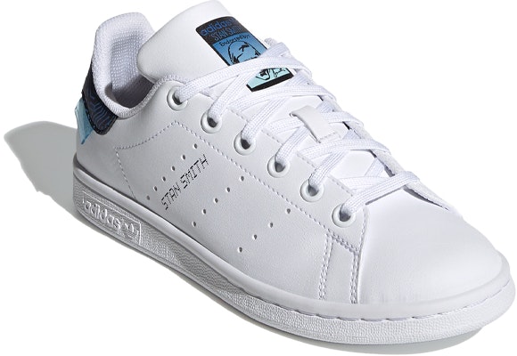 (Preschool) adidas originals Stan Smith J 'White Black Blue' FY1556 Lookbook (Preschool) adidas originals Stan Smith J 'White Black Blue' FY1556