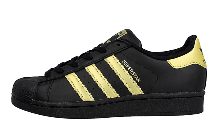 Buy 大童 adidas Originals Superstar J 舒適 耐磨 低幫 兒童板鞋 黑金色