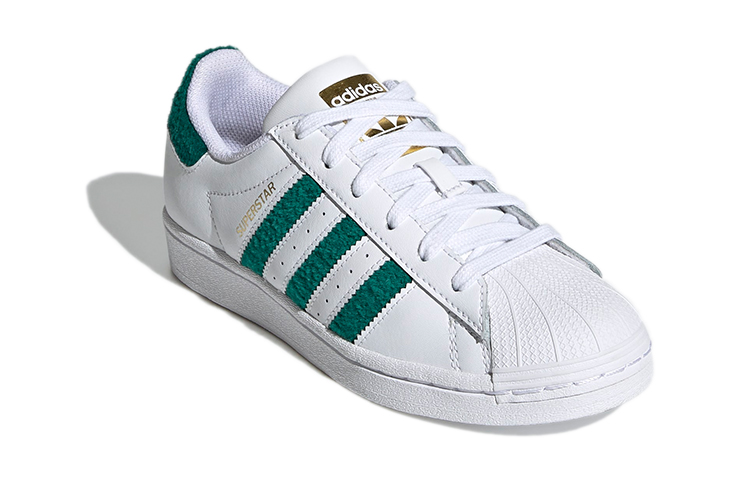 Lookbook (JR) 阿迪达斯 三叶草 Superstar J '白绿金' H03976