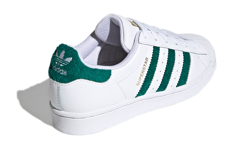 Shop (JR) adidas Originals Superstar J ''Bianco Verde Oro'' H03976