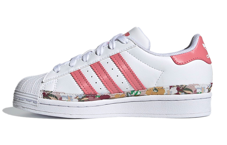 (Youth) adidas originals Superstar J Shoes /Pink/Yellow 'White'