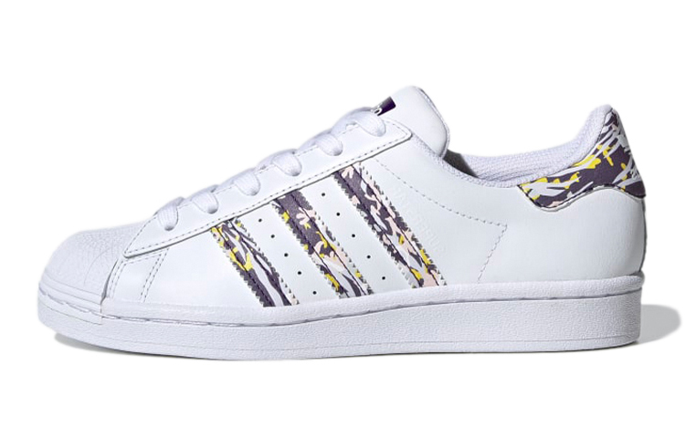 (Youth) adidas originals Superstar J 'White Purple Yellow'