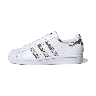 (Youth) adidas originals Superstar J 'White Purple Yellow'