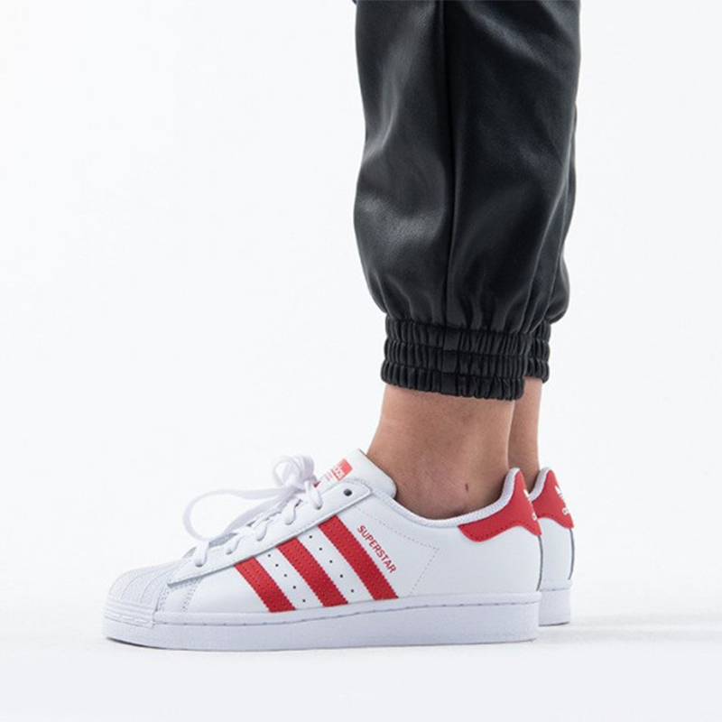 (Youth) adidas Superstar J 'White Scarlet' 圖 7